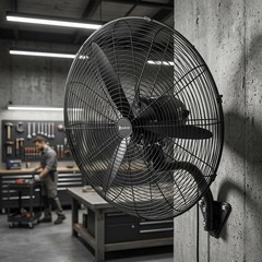 26″ Wall Mount Fan Oscillating Industrial 9299CFM BLDC Motor Heavy Duty Garage