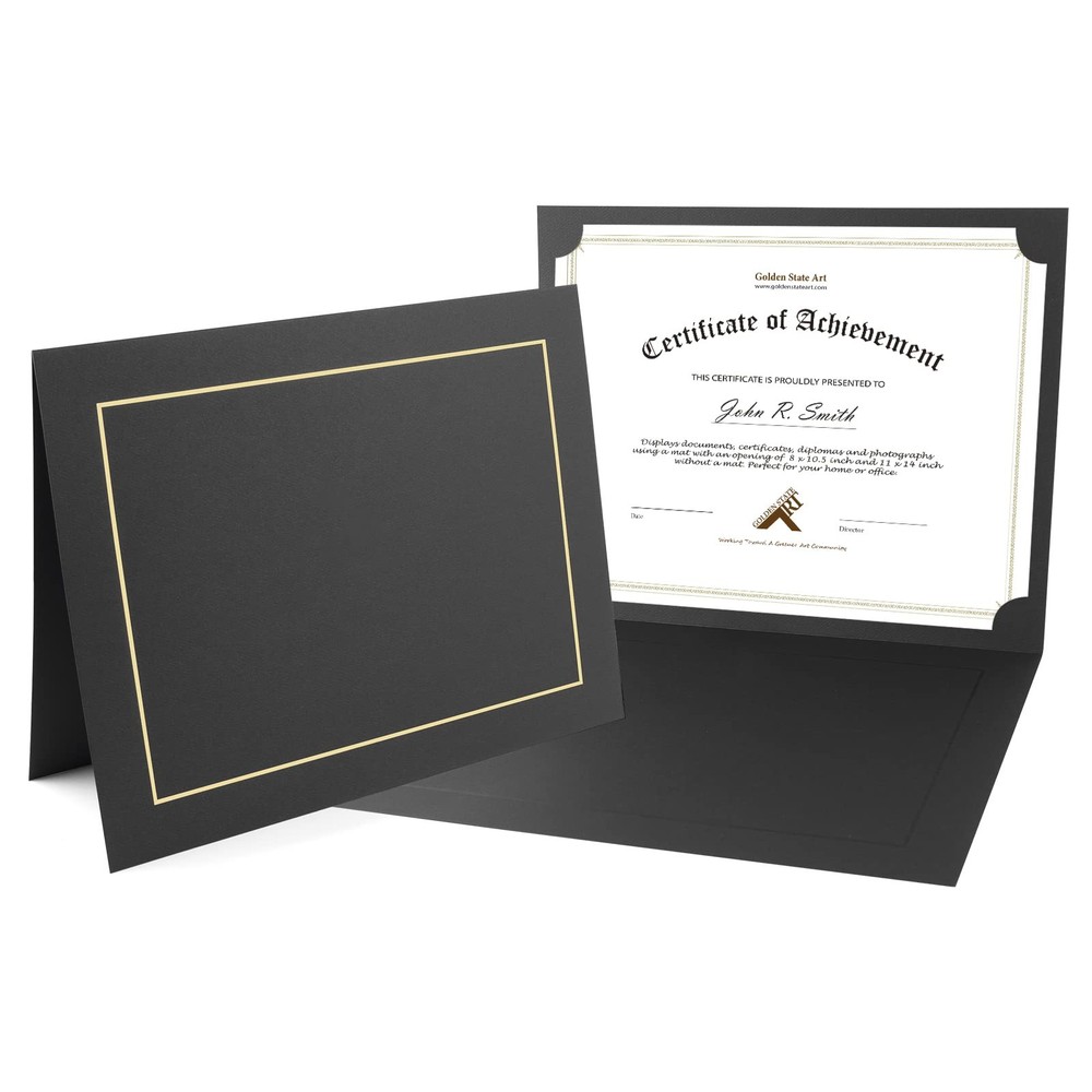 Golden State Art, Pack of 25, 8.5X11 Photo Folders, Cardboard Picture Frame, …