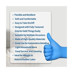 Daddy’s Choice Nitrile Gloves 100Pcs 1000 Pcs Disposable Blue, Small/Medium/L…