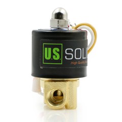 U. S. Solid 1/4″ Brass Electric Solenoid Valve 110V AC Normally Closed VITON