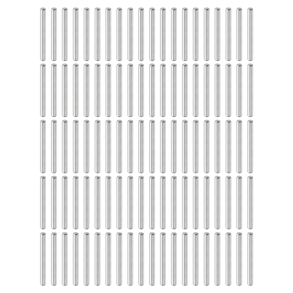 100Pcs 3mm x 28mm Dowel Pins 304 Stainless Steel Shelf Support Peg Pin Silver