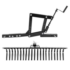 For ATV UTV Lawn Garden Tractors 60″ Landscape Rake W/1 Point Hitch Lift Steel