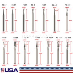 Dental FG Fresas de carburo de tungsteno Fit Alta Velocidad pieza de mano USA