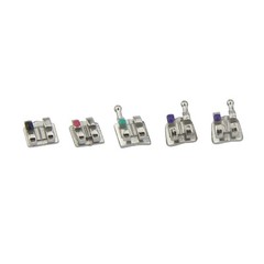 Dental Orthodontic Bracket Braces Metal Mini Roth MBT 018 022 345 Hooks MIM 5-5