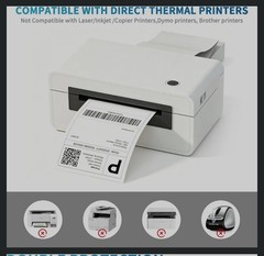 Fanfold 4 x 6 Direct Thermal Labels White Perforated Shipping Labels, 500pcs per