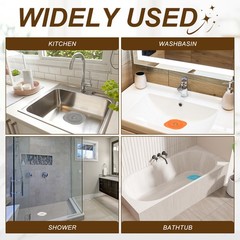 2Pcs Square Drain Cover 5.9 Inch Shower Hair Catcher Gray/White