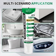 100% Waterproof Silicone Sealant Adhesive – No Gun Needed, Flexible, Strong Bond