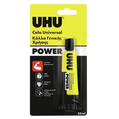 UHU Power Glue Universal Multipurpose Strong Transparent Blister – 1 pack of 33m
