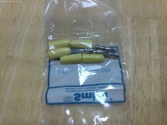 Lot/5 Vintage HH Smith 455 YELLOW Solderless Banana Male Plug,15 Amps 1 KV.NOS