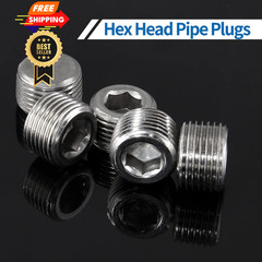 LifCratms 3/8″ NPT Male Plug, 304 Stainless Steel 3/8” NPT, 304