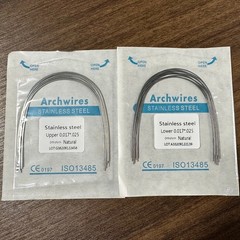 100Pc Dental Ortho S.S Arch Wire Round Rectangular Stainless Steel Wires Natural
