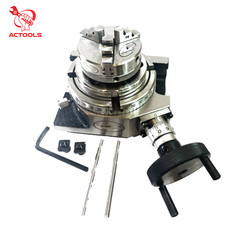 Rotary Table 4″ 100mm Horizontal And Vertical With 65 mm 3 Jaw Chuck Backplate