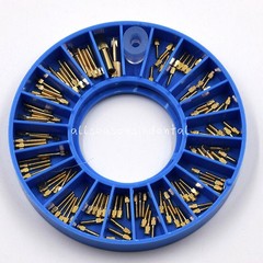 120 Pcs Dental Assorted 24K Gold Plated Conical Nordin Screw Posts Kits Refills