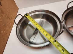 Lot 2 Stainless Steel Shabu Shabu Hot Pot W/Divider Dual Sided Hot cooking Pot