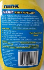 Rain-X 620036 Plastic Water Repellent 12 OZ – 1EA