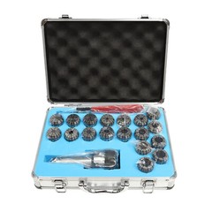 MT3 Shank ER32 Collet Chuck Set with 18 Collets and Carrying Case