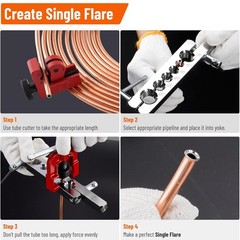 25Ft 3/16″ Copper-Coated Brake Line Repair Kit W/ 16 Fittings, 2 Union and 4 Nut