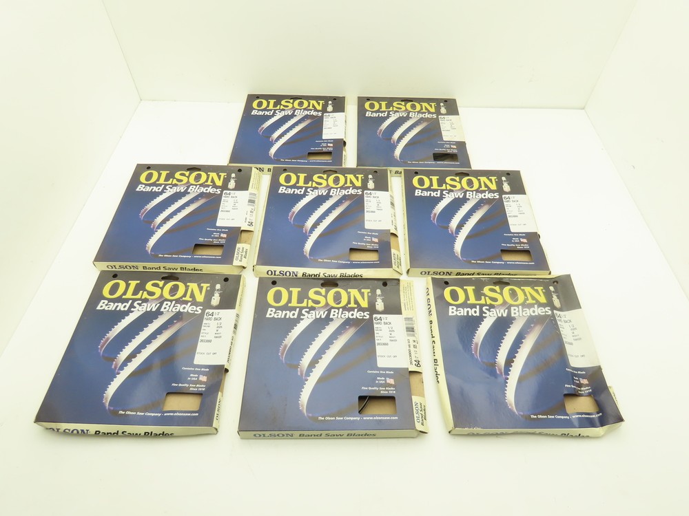 Olsen 82753NEB164875 18 TPI Metal Bandsaw Wavy Raker Blade 64.5″ X 1/2″ Lot of 8