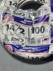 Romex Brand Simpull Solid Indoor 14/2 W/G NMB Cable 100ft Coil Workshop Home New