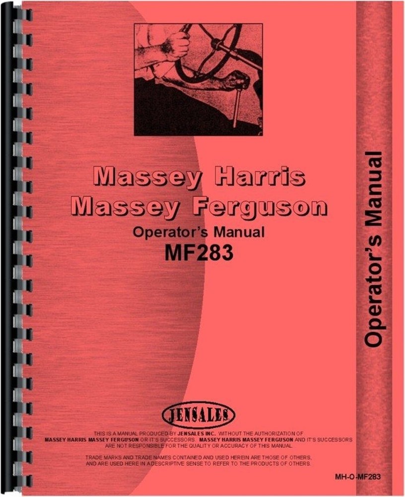 Massey Ferguson 283 Tractor Owners Operators Manual Diesel