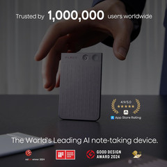 AI Voice Recorder, Note Voice Recorder W/Case, App Control, Transcribe & Summar
