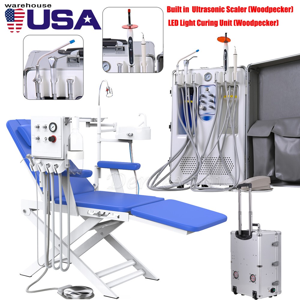 dental Silla plegable portátil /Dental unidad móvil de entrega compresor de aire