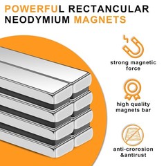 Compact Neodymium Magnetic Strips – 10 lbs Pull Force, Perfect for DIY & More