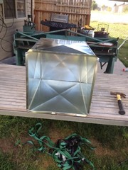 SUPPLY AIR DUCT PLENUM 9 X 24 X 35 1/2 LONG GALVANIZED STEEL 26 GAUGE