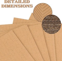 50 Pack Corrugated Cardboard Sheets Flat Hard Cardboard Inserts Back to Schoo…