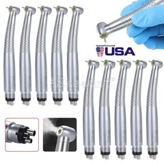 1-10*Dental Shadowless Ring LED High Speed Handpiece 5Water Spary 4Hole ASkeadnt