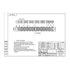 BL634 Leaf Chain x 10 Feet for Forklift Masts and Hoisting + 2 Connecting Links