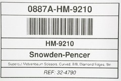 Snowden-Pencer Supercut Metzenbaum Scissors, Curved, B/B, Diamond Edges, TC, 9in