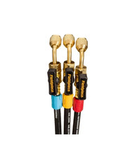 Fieldpiece HR3B Ball Valve Refrigerant Hose Set (3) with Color Tags – 1/4″ x 1/4