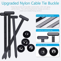 Nylon Universal Cable Tie Buckles – Multi-functional T 0.5 inches, 30pcs