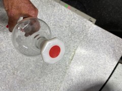 Glass separatory funnel NS24/29 chemistry laboratory brand new
