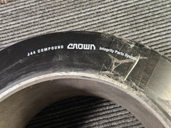 Crown Compound: 344 Polyurethane Forklift Tire Center Groove 16x7x10.5