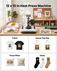 VEVOR Heat Press Machine 12 x 15 in Sublimation Press Machine for T-Shirts Bags