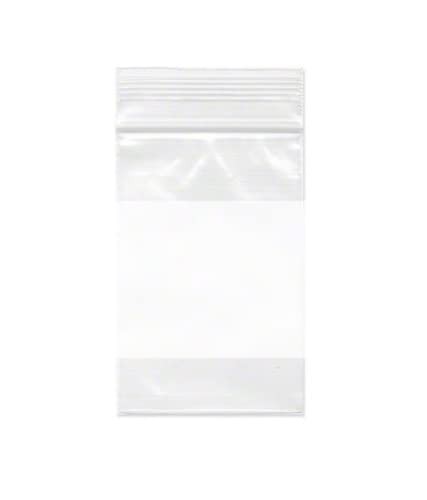 Dazzling Displays 100-Pack 2 Mil 2 x 3 Inch, Clear with White Block