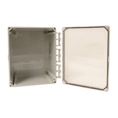 CARLON NC1086 CIRCUIT SAFE NEMA ENCLOSURE HINGED CLEAR COVER, 10X8X6″