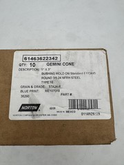 Gemini Cone 1×3 Bushing Mold On Standard E113445 Round 3/8-24 NFRH Steel Type 16