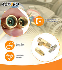 R1234YF Self-Sealing Can Tap with R134A Tank Adapter, 1/2’’ to 1/4’’ SAE Refr…