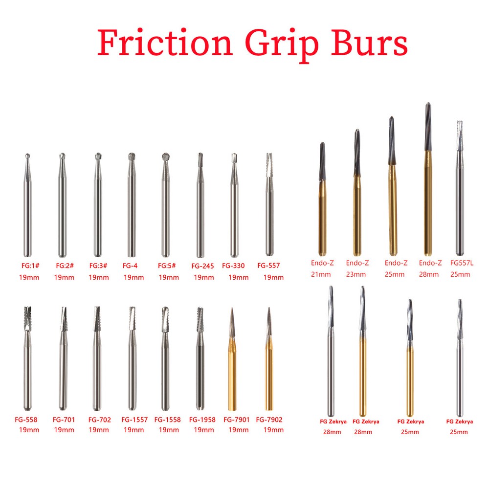 5/ 10Pcs/Pack Dental Lab Tungsten Steel Carbide Burs For High Speed Handpiece FG