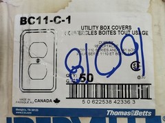 SURPLUS NEW IBERVILLE BC11-C-1 Single Gang Utility Duplex Cover (Box of 50)