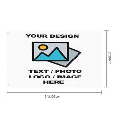 Custom Flag Personalized Flags – Print Your Own Logo Image Text USA