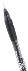 20 Misprint Click Pens MAXGLIDE Hub Pen Lot BLACK Thick Rubber Grip BLUE INK