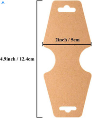 100 PCS Necklace Display Cards 2″ x 4.9″(5cm x 12.4cm), Brown | 100pcs