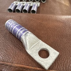 Lot of 13 Burndy YA28: One-Hole Compression Lug, N200 4/0 AWG CU, Purple Die 15