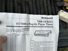 Honeywell Burner Control Fixed 90sec Plug-In Purge Timer P/N ST7800 A 1602