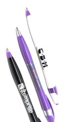 30ct Mixed Lot Misprint Click Pens JAVALINA Hub Pen PURPLE MIX Violet Lavender