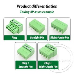 3.5mm Pitch PCB Terminal Block Plug-in Screw Connector 2Pin – 24Pin Plug / Pin